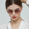 Gafas de sol cuadradas de metal de doble haz transfronterizas Kedun 2020 Nuevas gafas de sol de moda europeas y americanas Gafas de sol personalizadas Mar