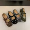 Primeiro Encontro Temporada 2026 Outono Estilo Coreano Retro Bolinhas Sapato Mary Jane Feminino Lã Fivela Única Solado Macio Fundo Plano Ballet Lã