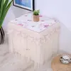 Funda para mesita de noche, a prueba de polvo, multiusos, funda para armario de dormitorio estilo europeo, antideslizante, alfombrilla cuadrada de encaje para arte de uñas, nuevo pequeño mantel