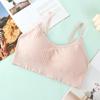 Nuevo chaleco interior de verano de una pieza con copa fija de color sólido con tirantes en la espalda y un bonito escote en forma de tubo para niña