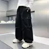 Calça Cargo Casual Fashion Nova da Primavera de 2026 para Meninos, Calça Longa Wide-Leg Moderna e Descolada para Crianças Maiores