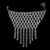 Joia Pulseira de Malha Exagerada com Strass em Várias Fileiras Europeia e Americana, Pulseira de Franja Totalmente Diamantada Super Brilhante da Moda Personalizada para Mulheres Nicho