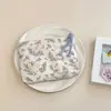 Bolsa Cosmética Linda Azul Caricatura Mini Billetera Algodón Puro Bolsa Pequeña de Tela Auriculares Lápiz Labial Bolsa de Almacenamiento Portátil