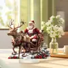 Decoração Acrílica de Trenó do Papai Noel Transfronteiriça, Adorno para Vasos, Decoração de Pátio, Gramado Externo para Presentear