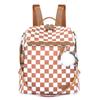 Mochila Transfronteriza de Nuevo Estilo Simple y Elegante, Mochila Escolar de Cuadros a la Moda, Mochila para Mujer, Gran Capacidad, Bolsa de Viaje Repelente al Agua