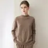 Suéter de cachemira para mujer de cuello medio alto, prêt-à-porter de primera línea, jersey de punto 100% cachemira pura, capa interior de alta gama
