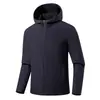 Chaqueta deportiva versátil de moda para exteriores para hombre y mujer, sudadera con capucha de caparazón blando para pareja 69-532AB