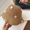 Sombrero de sol playero de ala ancha para mujer para verano, protección solar, sombrero de pescador fresco y lindo, moderno, dulce y adorable, sombrero de paja azul floral