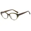 1133 Montura de Gafas Retro Ojo de Gato para Miopía Montura Completa Gafas con Lente Plana Anti-Luz Azul para Mujer Moda Montura de Gafas Delgado