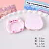 Plato de Cena de Animalitos de Dibujos Animados Accesorios para Joyería DIY Placa de Resina Pegatinas para Refrigerador Decoración de Casa de Muñecas Material de Pegamento de Crema
