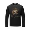 Camiseta de Manga Larga para Hombre Otoño e Invierno 2026, Top Base Trendy, Ropa para Hombre, Talla Grande, Modal con Pedrería