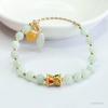 Pulsera de Jade Natural Birmano Grado A de Guan Yu Pulsera Media Brazalete Hoja de Jade Fábrica Venta al por Mayor y Entrega S3090103