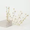 Decoración de Pastel Corona de Cumpleaños Transfronteriza Adornos para Hornear Perla Redonda Flores para Fiesta de Novia Corona Venta al por Mayor E18