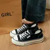 Sapatos Femininos Grifo Almofada Branca 2026 Novo Verão Lona Preta Fina Sapatos Esportivos Casuais Estudante Tênis Board Solado Macio Não Cansam