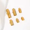 Proceso de chapado en oro de 18k acero inoxidable diseño de sierra personalidad collar pulsera joyería colgante hecho a mano DIY venta al por mayor