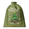 Bolsas de Arpillera con Cordón Navideñas, Bolsas de Arpillera con Cordón para Empaque de Regalos Navideños, Bolsas de Dulces para Niños, Bolsas de Regalo para Fiestas Navideñas