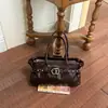 Moda transfronteiriça bolsa de mão de luxo feminina nova retrô nicho para o dia a dia bolsa Boston estilo coreano bolsa de ombro único transversal