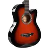Guitarra 38 pulgadas Guitarra de Práctica para Principiantes Tilo Guitarra Acústica Guitarra Pequeña Guitarra de Madera