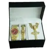 Moda Genial Conjunto de Collar con Colgante de Cruz Pulsera Reloj Caja de Regalo Traje Regalos Hermosos de Alta Gama para Hombres
