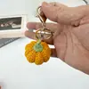 Nuevo Llavero Creativo Hecho a Mano de Calabaza Colgante de Fruta Producto Terminado Tejido de Lana Listo para Regalo de Halloween