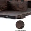 Suporte de Parede de Madeira Retrô para Armazenamento de Envelopes de Correspondência e Chaves de Madeira Paulownia