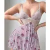 Comércio exterior europeu e americano transfronteiriço, hot-selling, lingerie sexy, camisola sexy estampada estilo menina, estoque de fábrica atacado