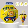En Stock Estuche Impermeable Lindo Dibujo Animado Paraguas Infantil Paraguas Promocional para Niños de Guardería Niños y Niñas Estudiantes de Primaria Doble Uso para Sol y Lluvia