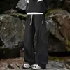 Pantalones personalizados/forrados de polar para otoño e invierno, pantalones impermeables para hombre para exteriores, marca de moda, pantalones de trabajo rectos holgados, estilo grueso
