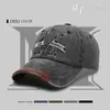 Gorra vintage de primavera y otoño para hombre y mujer, sombrero para el sol al aire libre, gorra de béisbol lavada con bordado de la letra M antigua de mezclilla