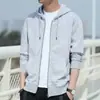 Chamarra tipo waffle para hombre con capucha, chamarra delgada para primavera y otoño, moda casual para hombres jóvenes, combina con todo