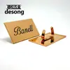 Venda Direta Mala Retangular com Pés Marca em Branco Personalizada Marca de Ferro Galvanizado Mala Metal com Logo a Laser