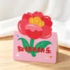 Tarjeta de Saludo 3D Universal para el Día del Maestro, Tarjeta Pequeña de Flor Roja, Tarjeta Colgante Floral Simple, Tarjeta para el Día del Maestro al por Mayor
