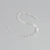 Pulsera de plata de ley S925 importada de industria pesada con costuras de corazón para mujer, pulsera simple minimalista de estilo frío con forma de corazón, venta al por mayor transfronteriza