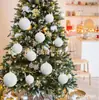 Ventas directas transfronterizas del fabricante: Bola de nieve de Navidad, bola de espuma, bola blanca brillante, bola de nieve de Navidad, colgante de decoración para árbol de Navidad