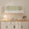 Funda de aire acondicionado estilo crema de dibujos animados, cubierta antipolvo de pared, cortina de cobertura completa bloqueadora de viento, cortina decorativa de tela para el hogar