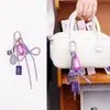 Moda Sencilla y a la Moda Estilo Mismo de Bloggeras Ins Colgante para Bolso Miu Cuerda de Escalada Púrpura Hecha a Mano Colgante para Llavero de Coche Disponible para Mayoristas