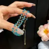 Mar Azul Trama Sonhos! Pulseira Flor Banhada a Ouro Real 18k com Zircônia Azul, Pulseira de Luxo Leve de Nicho, Joias de Alta Qualidade