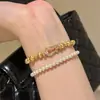 Pulsera de Hebilla de Herradura Ojo de Gato Cepillado Electrochapada en Oro Real de 18K Pulsera de Lujo Ligero con Sentido de Alta Gama Pulsera Retro para Viajes Diarios para Mujer