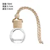 Botella de perfume con cordón para coche, difusor transparente mini para ventilación de aire acondicionado, botella difusora de aceite esencial colgante portátil