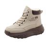 HY935 nuevos zapatos de invierno 2024 cálidos e impermeables para mujer, con forro polar y suela gruesa, a juego con el color, zapatos de algodón para estudiantes.
