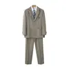Terno Uniforme de Negócios Masculino Slim-fit Roupa Formal Masculina Adulta Jaqueta de Terno Estilo College Conjunto de Uniforme para Aula