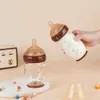 Biberón Anticolico de Vidrio de Borosilicato Alto 160ml, 240ml Boca Ancha Fabricante de Biberones para Recién Nacidos en Stock