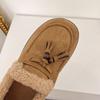 Processamento e Personalização de Novos Sapatos Casuais de Algodão da Moda com Solado Macio Antiderrapante e Forro de Lã Quente e Pantufas de Algodão Confortáveis para Venda por Atacado Transfronteiriça