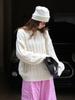 Louvre Otoño e Invierno Nuevo Estilo Coreano Ins Suéter Holgado Adelgazante Suave Grueso Top para Mujer