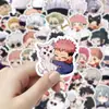 100 Piezas de Pegatinas Planas de Dibujos Animados de Anime Japonés Versión Q Lanzando Hechizos, Amadas por Niños y Estudiantes, Pegatinas Pequeñas Decorativas Bidimensionales al por Mayor