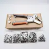 Tornillos de acero inoxidable plateados de 15 mm en stock, hebillas blancas grandes, broches de presión para lona, broches de presión metálicos de cuatro partes y juego de pinzas