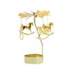 Candelabro Giratorio Vela Aromaterapia Candelabro Linterna Andante Adorno Accesorios Decorativos Madera Interior Estrella Copa para Vela Regalo Romántico