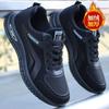 Una generación de zapatos de hombre deportivos otoño e invierno suela blanda zapatos casuales zapatos impermeables de cuero negro zapatos para correr para hombre transfronterizos