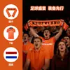 Bufanda de Aficionado Personalizada con Logo Transfronteriza para los Eventos de Fútbol de 2026 entre EE. UU., Canadá y México, Poliéster Satinado Holandés