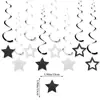 Decoração de festa temática de Halloween transfronteiriça bandeira de aniversário estrelas vazadas redemoinho bola de favo de mel conjunto atacado personalizado